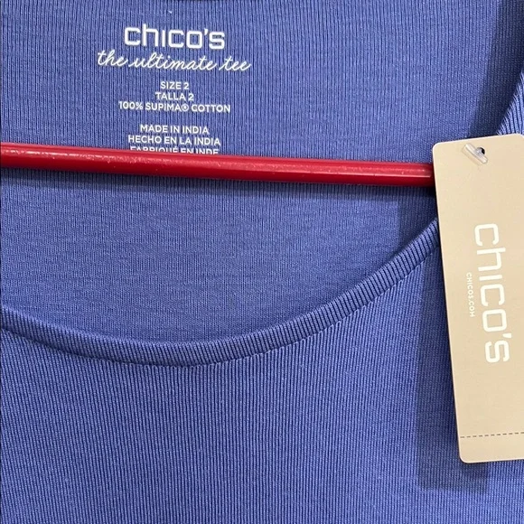 Chico's Vibrant Blue Long Sleeve Top - Picture 2 of 3
